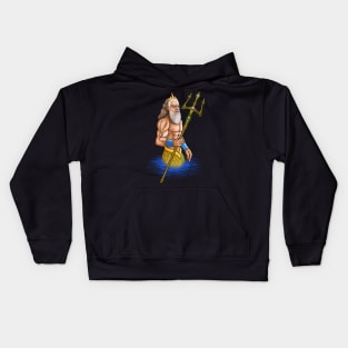 Poseidon trident fork Kids Hoodie